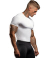 Brisira Men Coolmax Baselayer Compression Shirt Gym Athletic Workout Short-Sleeve Cool Dry Size S to 2XL